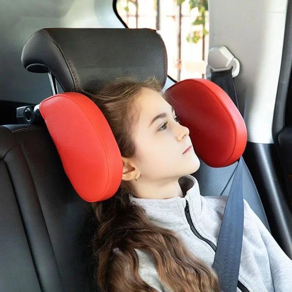 Oreiller de tête de voiture réglable, rangement de cuisine, accessoires d'intérieur créatifs, côté enfants voyage sommeil, cou en coton à mémoire de forme en U