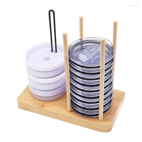 Couchette de cuisine Coud Coud Organizer Rack Rack Water Bottle Holder titulaire jusqu'à 20 couvercles