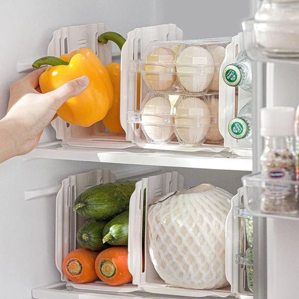 Rangement de cuisine diviseur réglable organisateur de vêtements combinaison gratuite bibliothèque multi-usages réfrigérateur armoire de rangement1