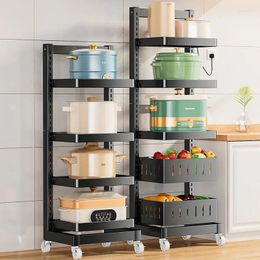 Storage de cuisine Aoliviya Sh Pot Rack Multi-couches Adoprant des légumes ménagères mobiles multifonctionnels C C