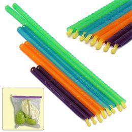 Kitchen Storage Bag Clip 8 Pcs/Set Plastic Seal Stick Storage Bar Bag Househoud Sealer Clamp Fresh Food Rod Strip Kitchen Tool JL1875