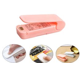 Keuken opbergtas clips draagbare mini warmte afdichtmachine kleine handheld verwarming vacuüm sealer afdichting plastic zakken roze w684364444