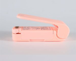 Keuken opbergtas clips draagbare mini warmte afdichtmachine kleine handheld verwarming vacuüm sealer pakket plastic zakken roze wit 3664524