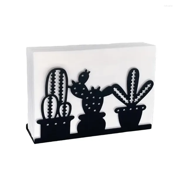 Tema de cactus de almacenamiento de cocina Topeadores de servilletas Table Cóctel Cóctel Cóctel Soporte de papel de acero inoxidable