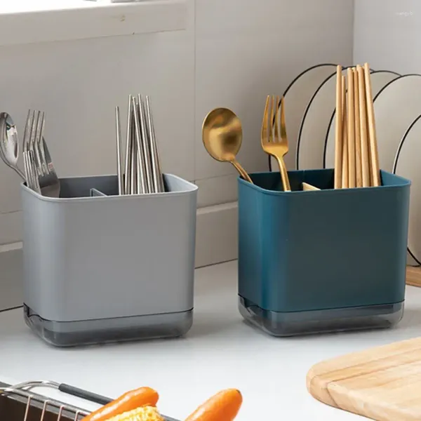 Tubo de palillos chinos para almacenamiento de cocina, escurridor de cubo, soporte para vajilla, organizador, caja de drenaje para palillos, estante para cubiertos