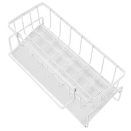 Cuisine Storage Nettoyage Rack de décirt Sponge Époudeur Brosse de brosse Dishcloth Rag Elegance Metal Siniet Organisateur