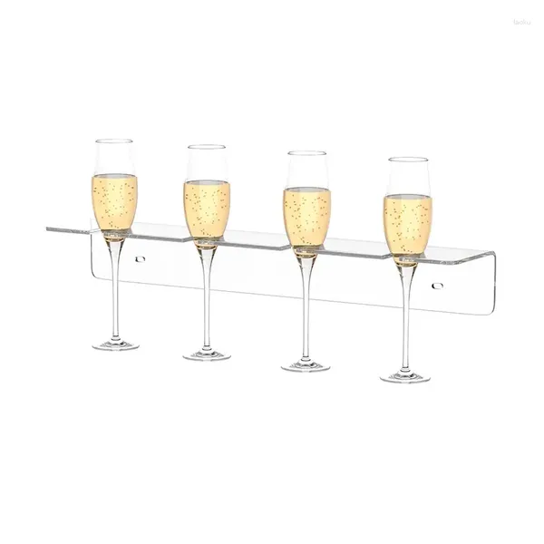 Support de verre à vin en acrylique transparent, rangement de cuisine, montage mural sous le meuble, support suspendu pour Champagne pour fête