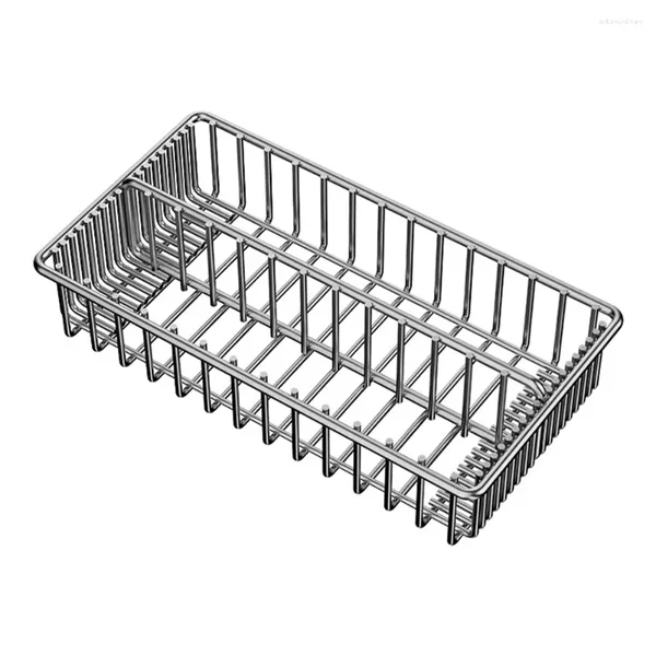 Almacenamiento de cocina práctico estante de secado de cubiertos de acero inoxidable organizador de cajones soporte para lavavajillas diseño moderno duradero y resistente