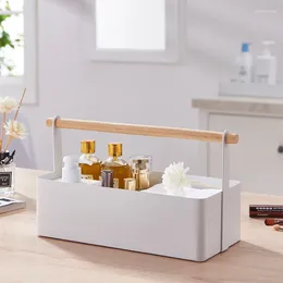 Cuisine Storage Cosmetic Boîte en bois Bijoux Bijoux de fleurs Rack de bouteille d'assaisonnement Holder Bouteille Supplies de salle de bain Organisez le plateau