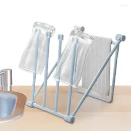 Contre-toit de rangement de cuisine Discrave séchage porte-porte-toilettes Organisateur de gant de toilette avec 4 bras de serviette pliante pour comptoir