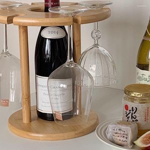 Cuisine Storage Creative Bamboo Home Red Wine Glass Solder suspendu la décoration de l'armoire minimaliste Tall Ins S