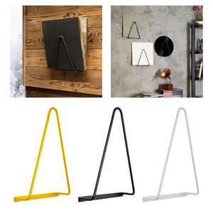 Almacenamiento de cocina, estante de registros montado en la pared triangular de Metal creativo para documentos, S, libros, Spapers