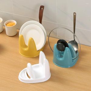 Rangement de cuisine créatif couvercle de Pot Vertical porte-cuillère à soupe vaisselle étagère de refroidissement organisateur séchage de la vaisselle support en plastique accessoires pour la maison