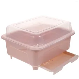 Boîte de rangement de cuisine Boîte de ménage Disque de séchage de séchage d'évier de lave-vaisselle couvercle de couverture du filtre à eau Organisateur