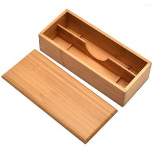 Caja de cubiertos para almacenamiento de cocina, organizador de cucharas, utensilios para acampar, organizador de cubiertos de madera