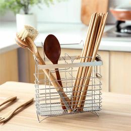 Couvrerie de rangement de cuisine Présentation interne Draining Metal Tool Organizer Spoon Fork Fork Cagsticks Cage suspendu