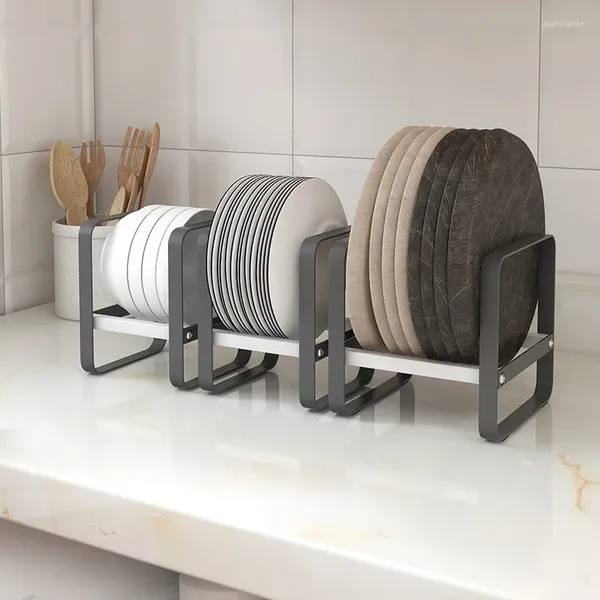 Plats de rangement de cuisine Rack Varelle de table de séchage couvercle Panneau de cuisson Drainage vertical