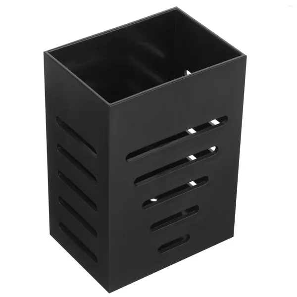 Rangement de cuisine Storage du lave-vaisselle porte-baguette baril suspendu en cage de cage de cage de table (double grille (noir mat)) plastique