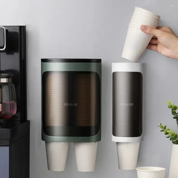 Organisateur de tasse jetable de rangement de cuisine avec plaques de pâte-carreaux d'espace-salon pour le bureau