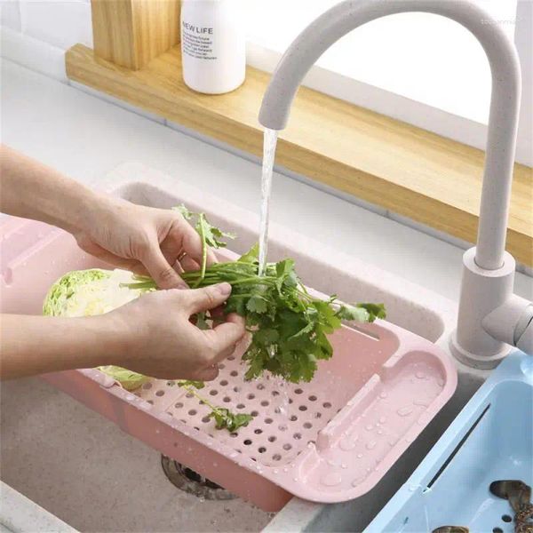 Panier de vidange de rangement de cuisine Pureté de haute qualité Rinse non toxique et pas d'outils d'impuretés rectangle