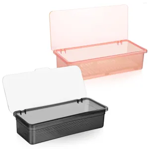 Boîte de vidange de rangement de cuisine Plateau d'organisation de couvercle avec des cuillères en plastique à récipient ustensi