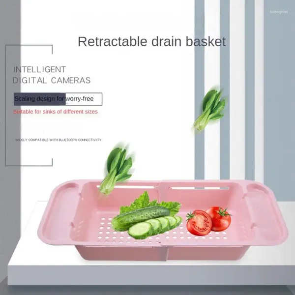 Rack de vidange de rangement de cuisine en plastique réglable durable suffisant matériaux produits ménagers de maison de haute qualité non toxique
