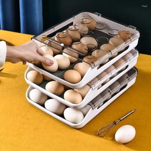 Boîte à œufs de rangement de cuisine, support pour aliments frais ménagers, fournitures de Style tiroir