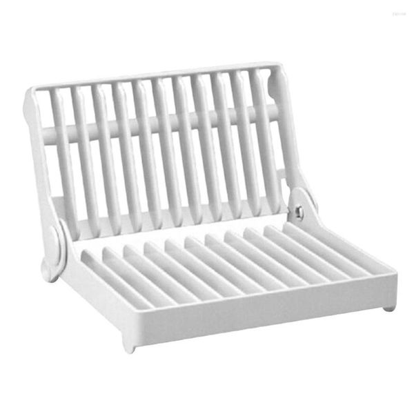 Almacenamiento de cocina, estante plegable para secar platos, organizador, bandeja de cocina, estante para vajilla