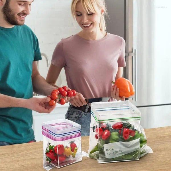 Support de sac de nourriture de stockage de cuisine pour le support de préparation de support de remplissage Portable Transparent