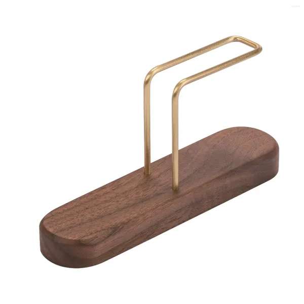 Cuisine de stockage cadeau Office Organisateur Organisateur en bois Free Standing Standing Stable Bar Cafe Brass Rack Affichage du filtre à café Home