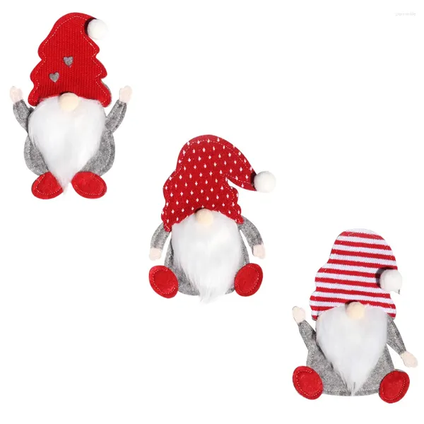 Cuisine de rangement gnome Sac de vaisselle de Noël Carton de Noël Couteau poupée sans visage et sacs à thème des sacs à thème de la fourchette