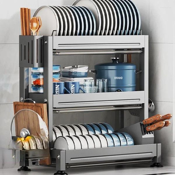 Pistolet de rangement de cuisine, support de bol à cendres, placard de vidange, plats multifonctionnels, baguettes et