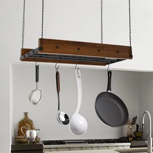 Cuisine de rangement suspendu porte-casserole Pan de cuisson d'étagère de cuisson 12-hook rack idéal cadeau