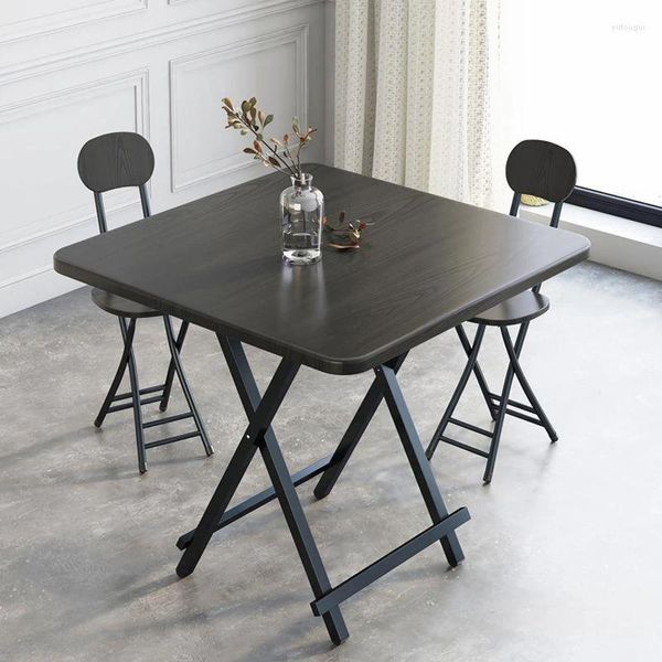 Table de rangement de cuisine table pliante de maison facile à manger petit carré portable stand extérieur peut déplacer 4 tables