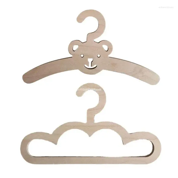 Cintre en bois pour vêtements d'enfants, rangement de cuisine, maison, ours nuage, suspension de vêtements, léger, solide, élégant, facile à utiliser, livraison directe