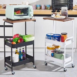 Keukenopslag huishouden draagbare kleine cart kitchensimplicity multi-layer rack woonkamer vloertype mobiele snacks diversen