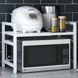 Estante de almacenamiento de cocina estantes retráctiles retráctiles horno rejilla de microondas