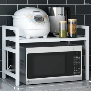 Storage de cuisine Ménage étagères de sol rétractables four à micro-ondes à épice à épice étagère à cuiseuse