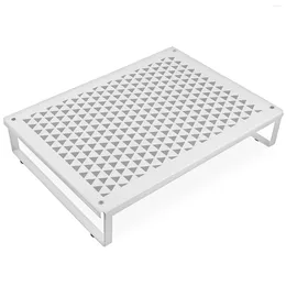 Support de rangement de cuisine pour cuisinière à Induction, support blanc pour micro-ondes, cuisinière, four, organisateur de comptoir en métal, Pots pour plantes