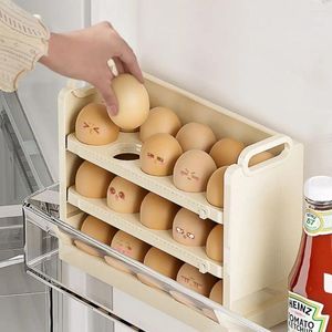 Stockage de cuisine Basse-œuf de grande capacité de haute qualité dédié à trois niveaux Space Sauver le distributeur de ménage