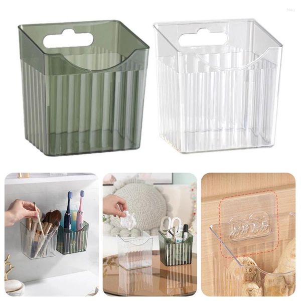 Caja de plástico plegable grande para almacenamiento de cocina, caja plegable, soporte de escritorio, cesta de cosméticos, contenedor organizador para el hogar y la Oficina