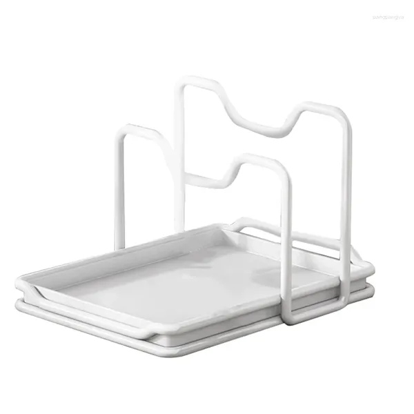 Support de couvercle de rangement de cuisine, organisateur de couvercle de casserole, porte-cuillère de poêle pour support d'armoire, ustensile