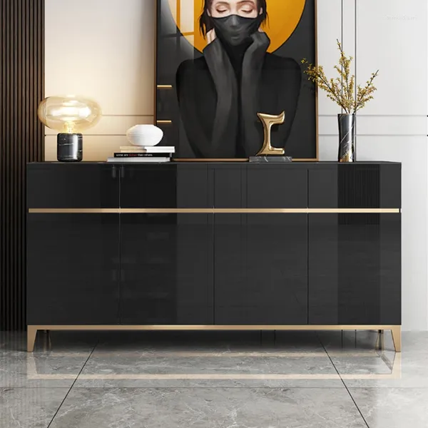 Cuisine Storage léger Luxury Marble Slate Ligne de vie Modern Simple Salon Pantry Italien Minimaliste Minimaliste Multifonctionnel Locker