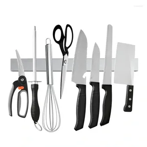 Cuisine Storage Magnétique Hauteau de couteau Support Stand en acier en acier inoxydable Bar mural Prises accessoires