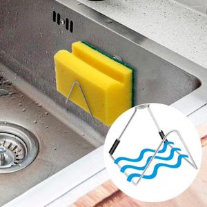 Porte-éponge magnétique de rangement de cuisine, pour évier en acier inoxydable, sans perçage avec adhésifs, accessoires étanches à séchage rapide