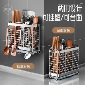 Rangement de cuisine porte-couverts suspendu en métal égouttoir cuillère fourchette baguettes panier support organisateur d'outils vaisselle