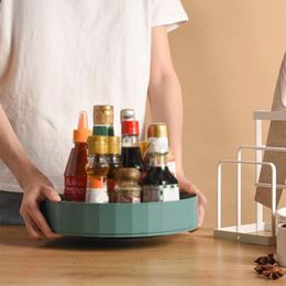 Cuisine Storage Multi fonctionnelle Shelf Rotation Condiment Box Salon Cosmetics Finition Organize