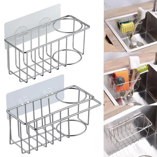 Porte-éponge multifonction de rangement de cuisine pour évier, organisateur suspendu, support de vaisselle, brosse, épurateurs, plateau à savon