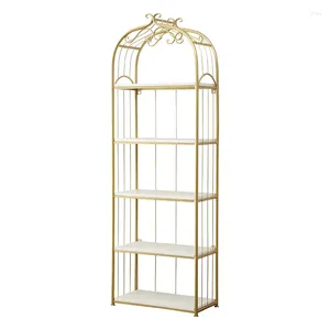 Keukenopslag Nordic Golden Iron Rack Woonkamer Diversen Boekenkast Vloerstandaard Meerlaagse displayplank Woonmeubelaccessoires