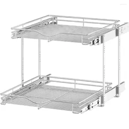 Organisateur d'armoires de rangement de rangement de cuisine OCG à 2 niveaux (22,5 "W x 21,5" d) Tiroirs pour armoires étagères